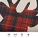 Fjfz Christmas Winter Deer, Scottish Buffalo Plaid Cotton Linen Home Decorative Throw Pillow Case Cushion Cover for Sofa Couch, Red, 18