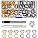 Pangda Grommet Kit with 100 Set Grommets (3/8 Inch)