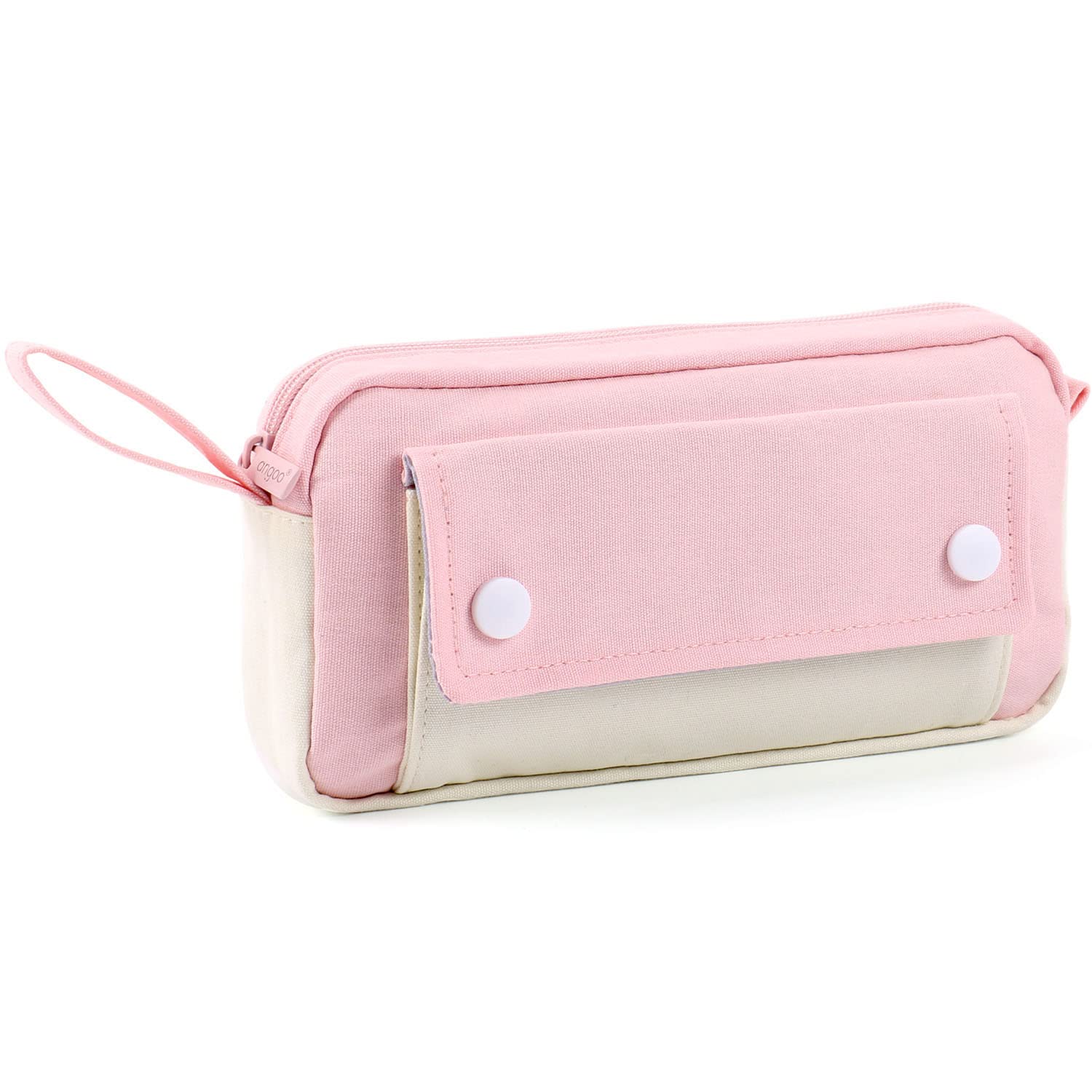 Multifunctional Pencil Case, Large Capacity Stationery Bag Kids Adult, Pen Pencil Pouch with Portable Handle, School Stationery Aesthetic Office Organizer Bag,Travel Makeup Cosmetic Bag, Pink