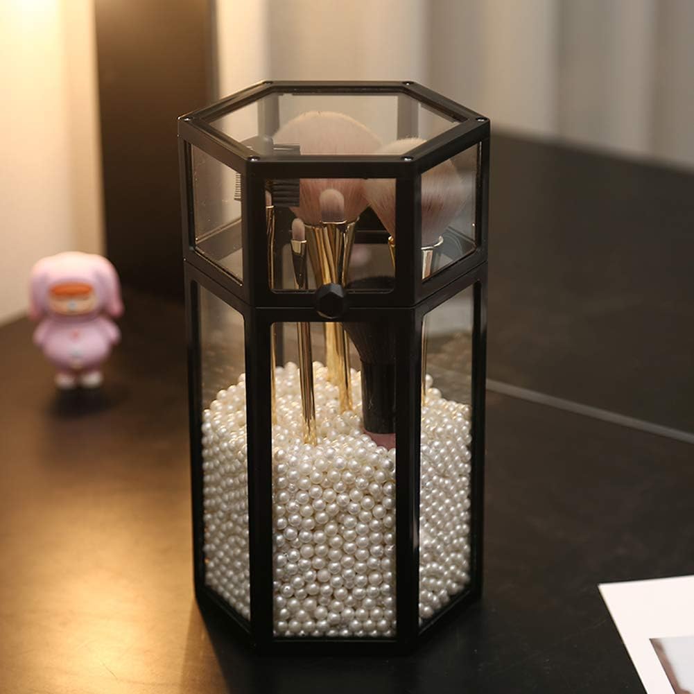 YANROO Make-up Pinselhalter Organizer mit Deckel Kosmetikpinsel