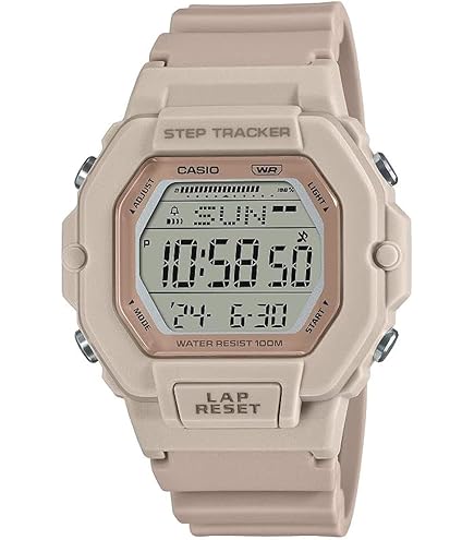 Orologio Activity Tracker Timex Unisex 40mm, Cassa Dorata, Cinturino Verde, Quadrante Digitale, Contapassi, Impermeabile