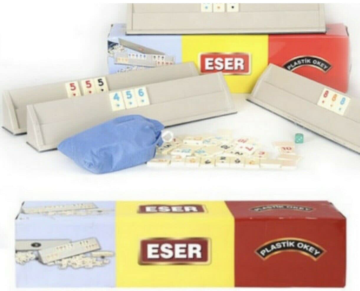 Turkish Okey Game Plastic Okey Takimi Oyunu Rummy Board Game Tile UK