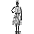 Full Body Female Mannequin Dress Form Manikin Body 70 Inches Adjustable Maniquins Dress Model Plastic Detachable Manequins Stand Metal Base Metal Connector, Black