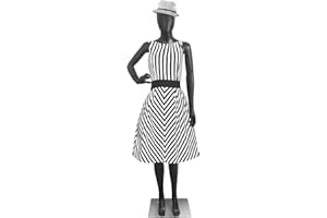 PETGIRL Full Body Female Mannequin Dress Form Manikin Body 70 Inches Adjustable Maniquins Dress Model Plastic Detachable Manequins Stand Metal Base Metal Connector, Black