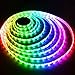 LED Flexible Strip Lights RGB 300LEDs 16.4Ft(5M) DC12V SMD5050 4Pin Dimmable Multicolor Tape Lighting for DIY Christmas Garden Outdoor Closet TV Backlight Mirror Decoration (Waterproof)