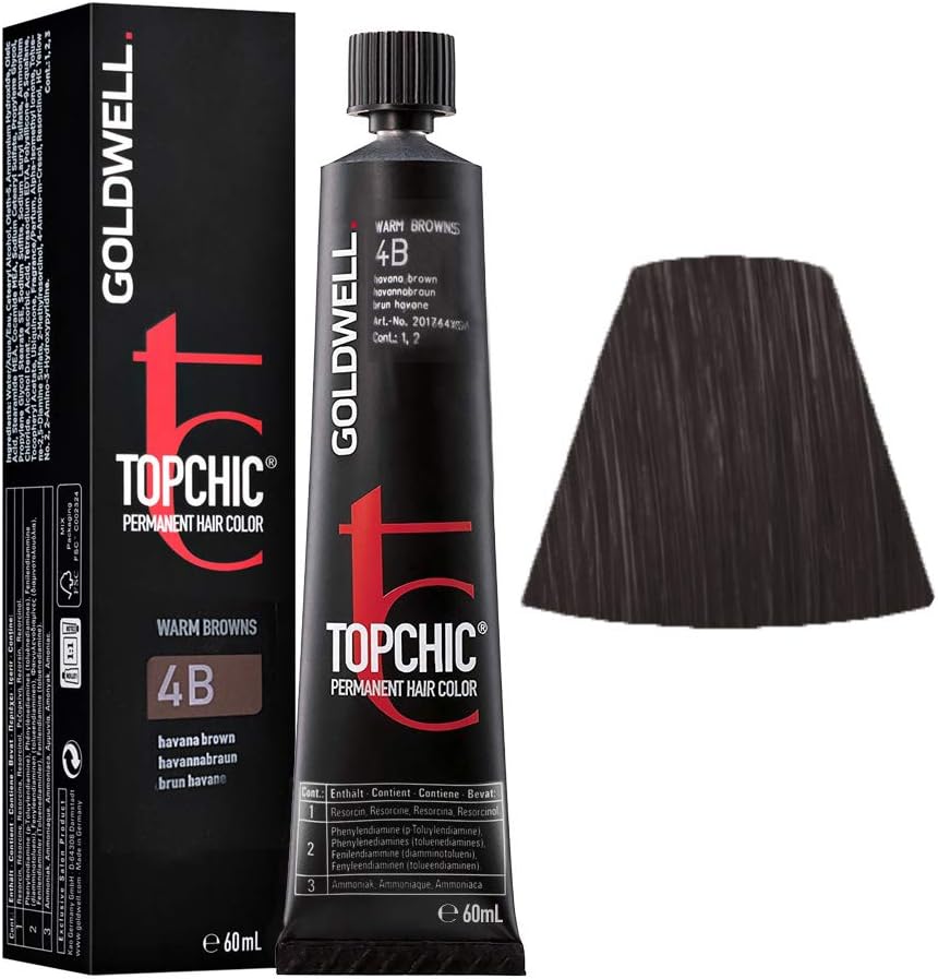 Goldwell Topchic Permanent Hair Colour 4B Havana Brown 60 ml