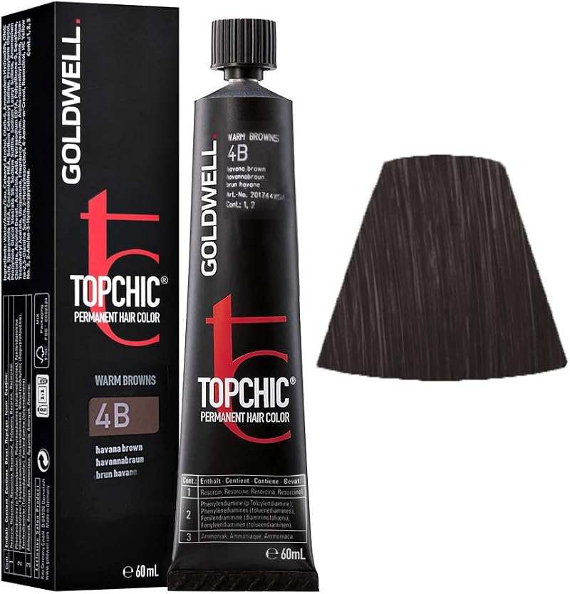 Goldwell Topchic Permanent Hair Colour 4B Havana Brown 60 ml
