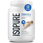 Isopure Essentials 100% Whey Protein Powder, Unflavored 12.38 OZ | 20g Complete Whey Protein Per Serving, with Added Vitamins for Immune Support &amp; Muscle Recovery, Decadent Rich Flavor
