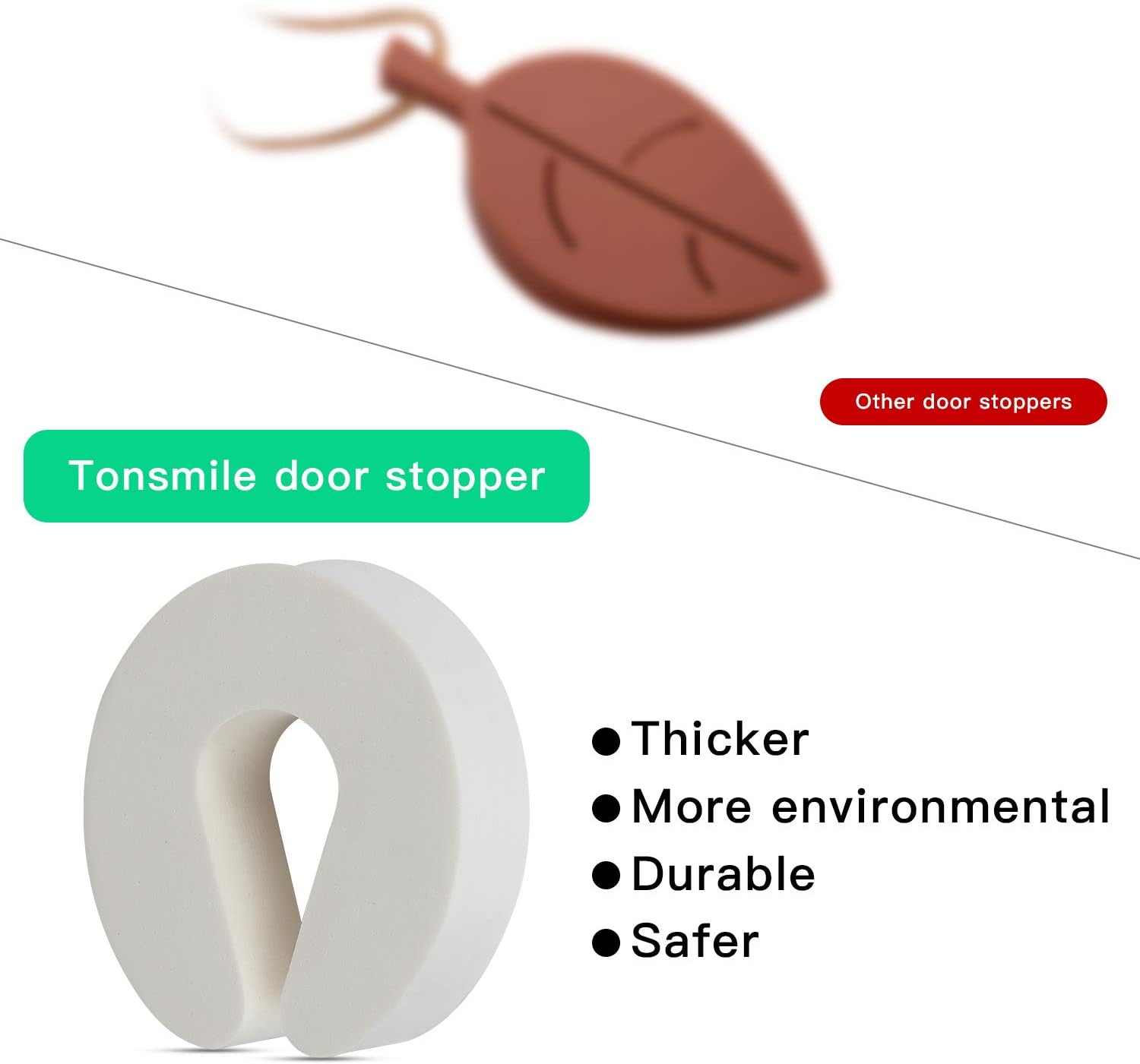 Tonsmile 3CM Door Finger Guards, 5 Pack Thick Foam Child Door Stopper Baby Safety Finger Pinch Guard, White, 5 Count (Pack of 1) - Image 4