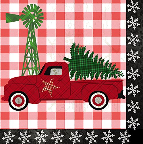 Cypress Home Farm Christmas Paper Lunch Napkin, 20 count