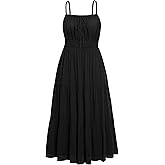 Plus Size Summer Dresses - Boho Maxi Sundress with Pockets Spaghetti Strap Long Casual Sun Dress for Vacation and Beach