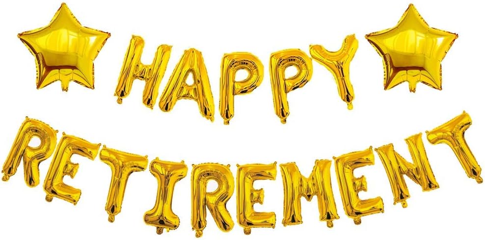 Happy Retirement Banner, Retirement Party Decoration The Legend Has Retired Balloons Ideal for Women Man Retirement Party Supplies