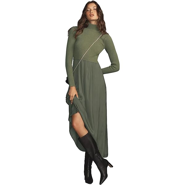 open lace back dress Womens Sweaters Dress Ribbed Knitted Turtleneck Long Sleeve Casual Loose  Long Pullover Midi Fall Winter Dresses 2024 (Black, S) at Amazon Women's  Clothing store