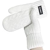 Beurlike Winter Mittens Gloves for Women Warm Fleece Lining Knit Thick Gloves for Cold Weather