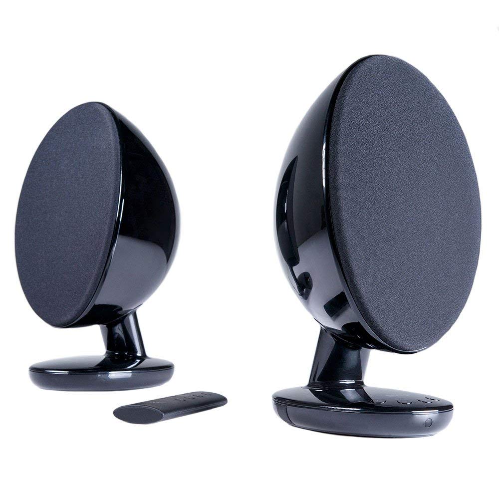 KEF EGG Versatile Desktop Speaker System Gloss Black (Pair) Buy