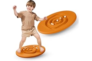 MOCUTEEN Kids Maze Balance Board - Wobble Trainer for Ski Surf Snowboard, Non-Slip Sensory Rocker Ages 3-12, Core Therapy & Skate Prep