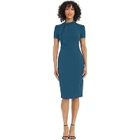 knee length dresses for ladies Donna Morgan Women's Crochet Midi Dress - Blue main image 1