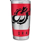 Rico Industries NCAA Minnesota State–Moorhead Dragons Standard 20oz Stainless Steel Tumbler with Lid - Great For Coffee, Tea, Water or Cocktails