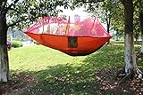 Everking Double Camping Hammocks with Mosquito Net,Lightweight Parachute Nylon Fabric Double Hammock For Outdoor Travel Camping Hiking Backpacking Backyard (orange)
