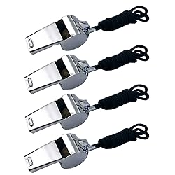BEADNOVA Stainless Steel Whistle with Lanyard Coach