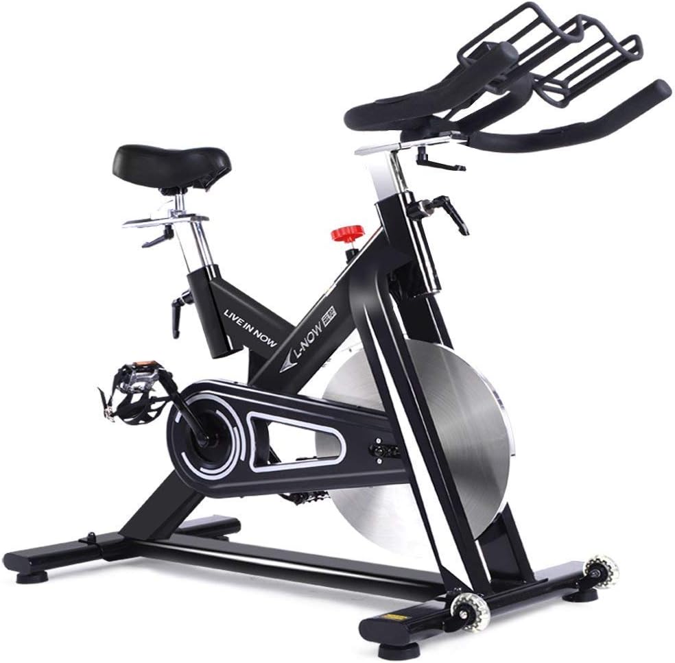 pooboo Indoor Cycling Bike, Exercise Bike Trainer Bicycle Cardio Fitness Heart Pulse LCD Display Stationary Indoor Pro Indoor Training Equipment