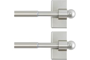 H.VERSAILTEX 2 Pack Magnetic Curtain Rods for Metal Doors Top and Bottom Multi-Use Adjustable Appliances for Iron and Steel P