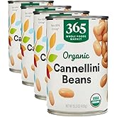 365 by Whole Foods Market,Organic Cannellini Beans,15.5 Ounce,(Pack of 4)