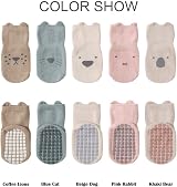 Exemaba Baby Girls Socks Grips Non Slip 5 Colors Animal Pattern M 1-3Y view 3
