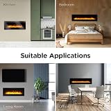 Dimplex Prism Optiflame Electric Wall Fireplace 50" Media Wall Built-In Heater view 8