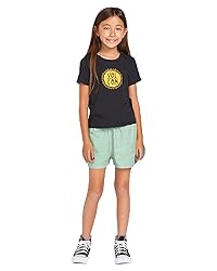 Volcom Girls' I Got U Baby Short Sleeve Tee, Black