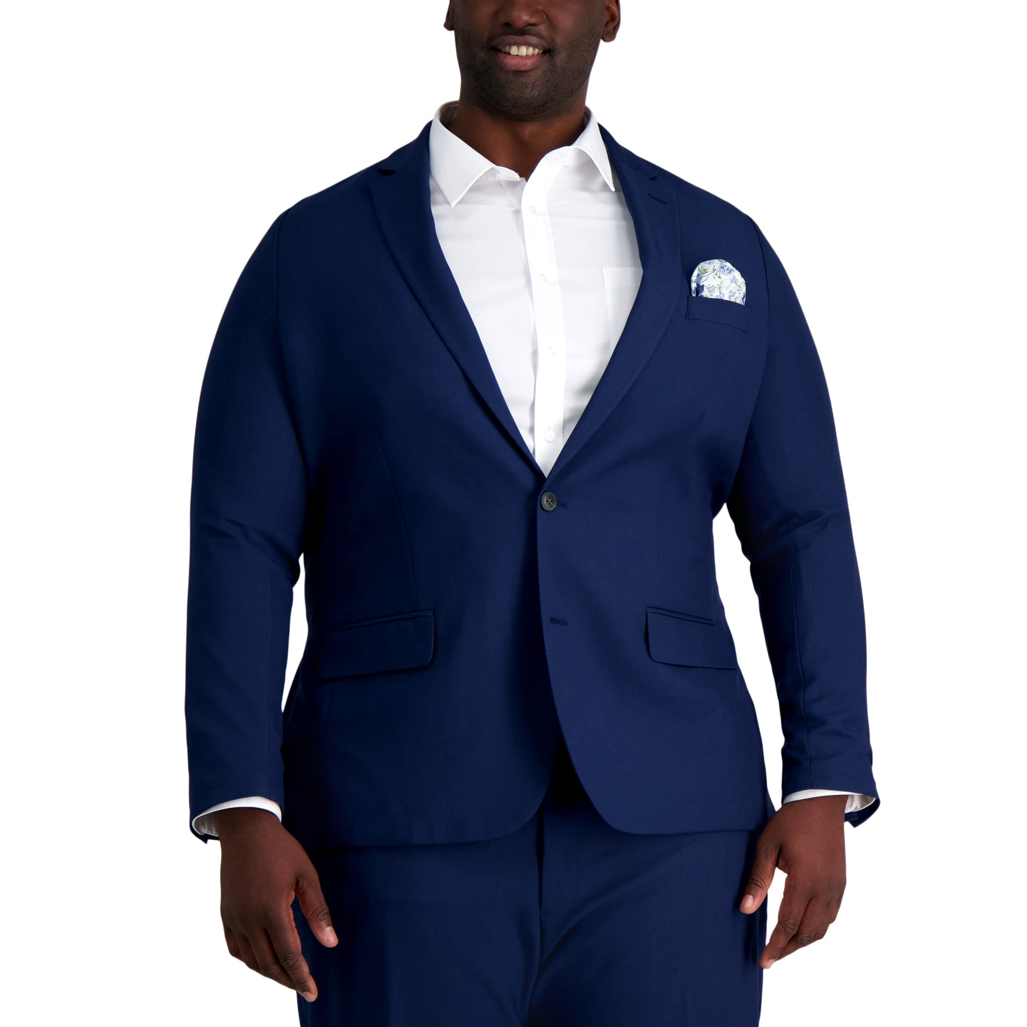 Haggar Men’s Smart Wash Performance Classic Fit Big &Tall Suit Separates-Pants & Jackets, Midnight, 56R