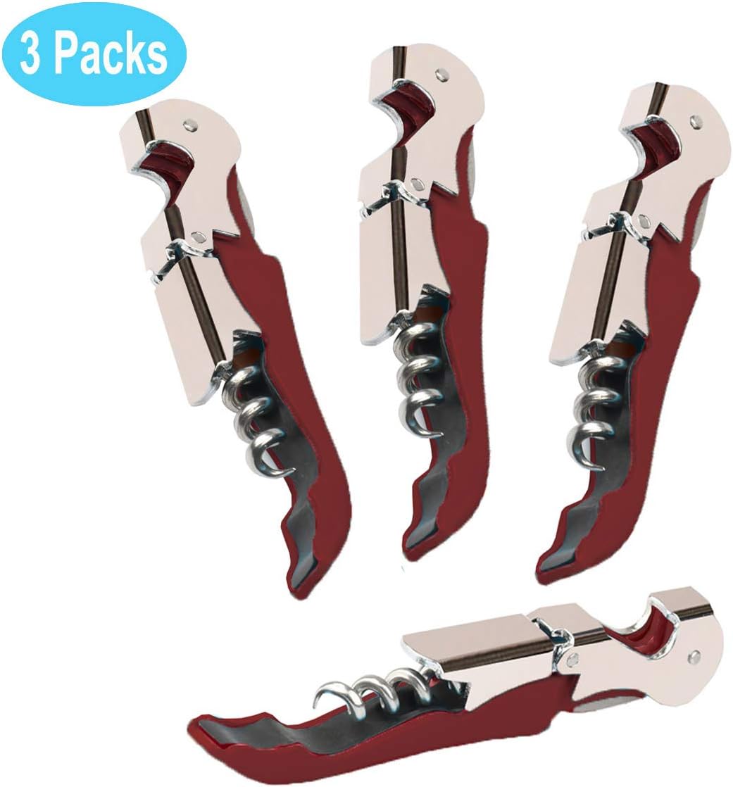 Professional Wine Openers Wine Keys for Bartenders 3 Packs Waiters Wine Corkscrew