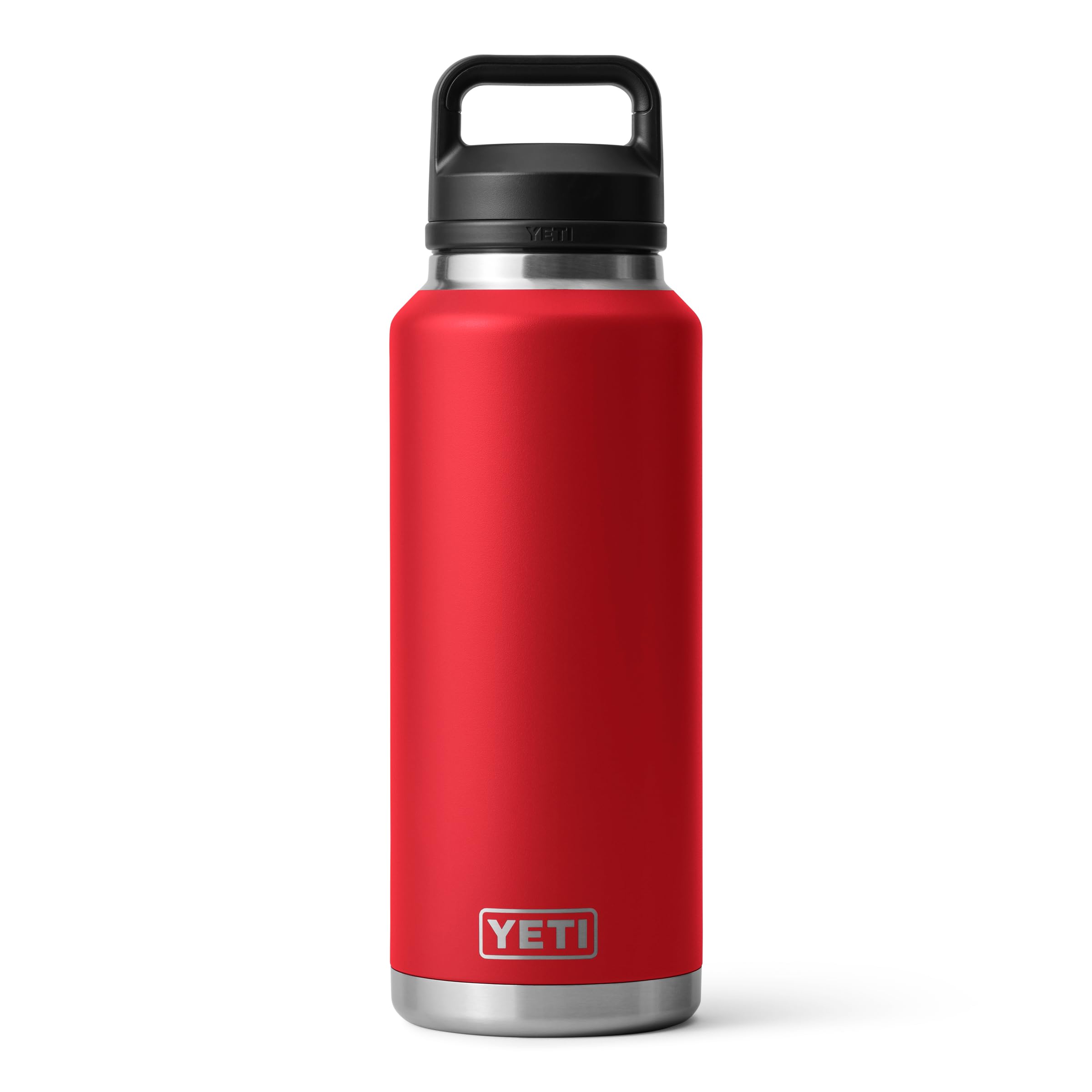 Yeti Rambler 46 oz Bottle, Vacuum Insulated, Stainless Steel with Chug Cap, Rescue Red