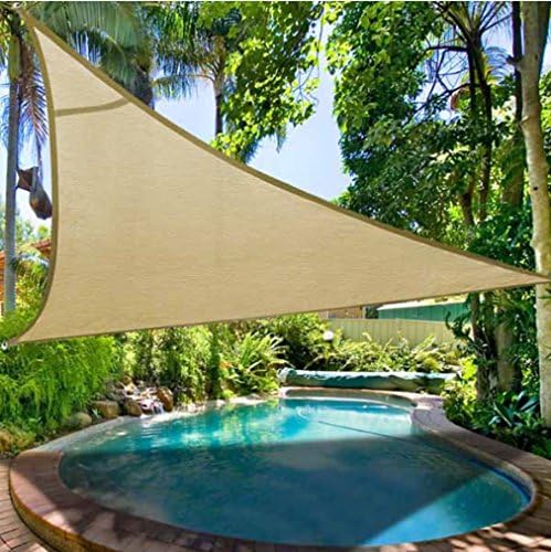 Fenceter 12' x 12' x 12' Woven Triangle Sun Shade Sail Beige