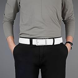 guvoosm Mens Belt,Ratchet Dress Adjustable Belts