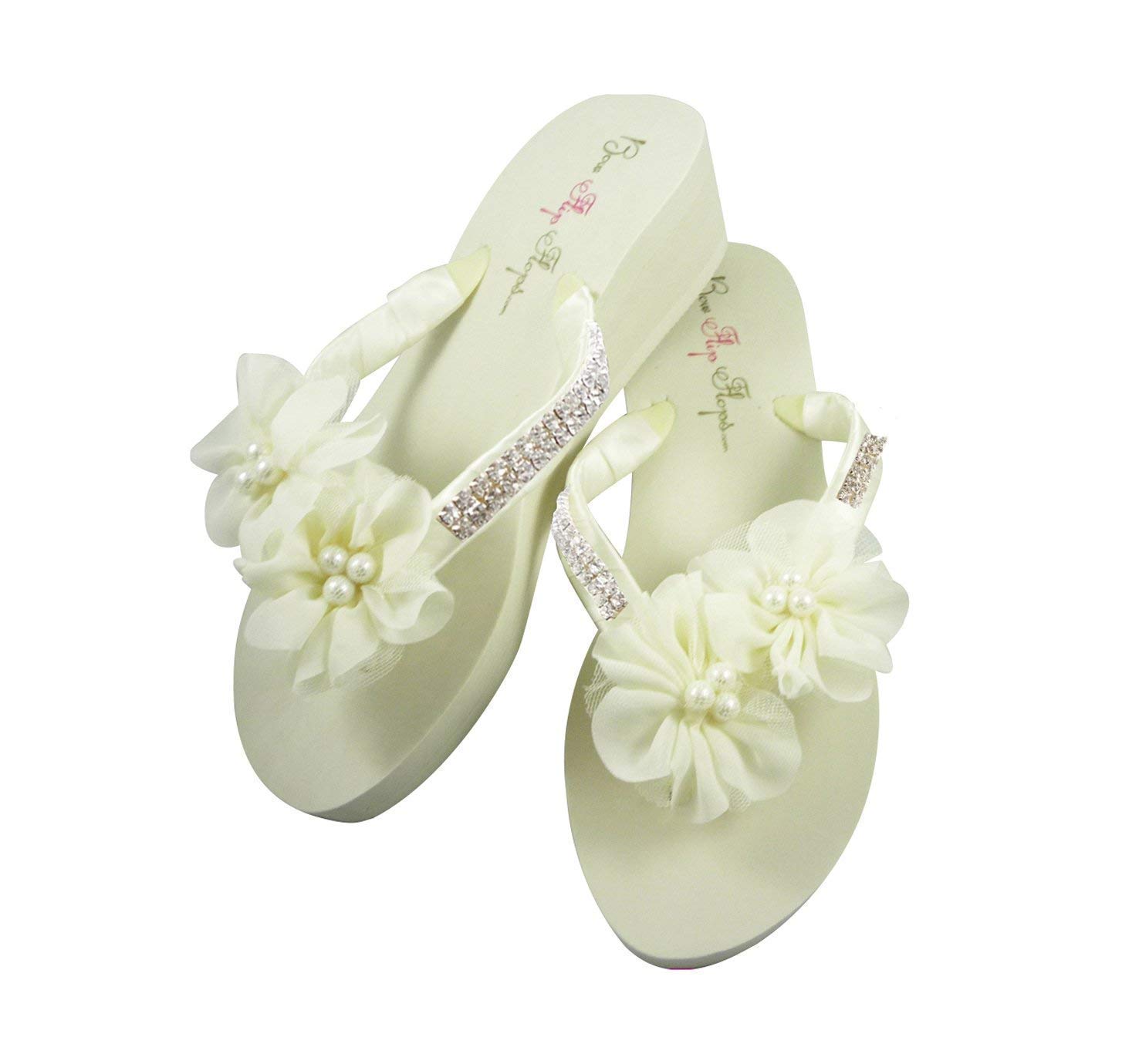 ivory bridal flip flops