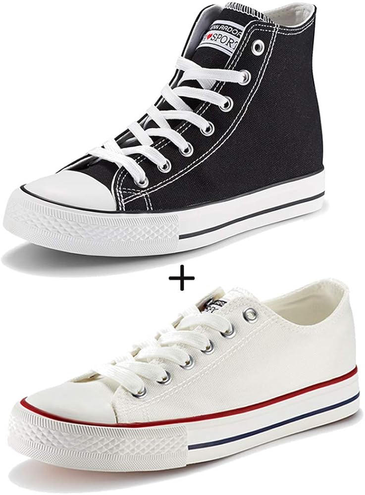 white high top canvas shoes