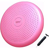 AppleRound Inflated Wobble Cushion with Hand Pump, Air Stability Board (Extra Thick), Core Balance Disc for Adults, Sensory W