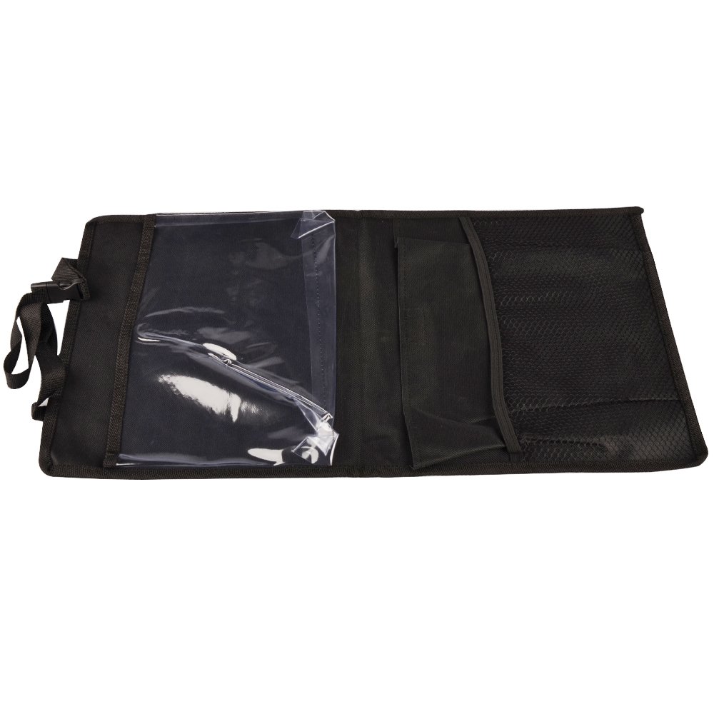 SHiZAK High Road Car Back Seat Organizer Multi-Pocket Travel Storage With Touch Screen iPad Tablet Holder (Black)