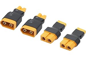 2Pair XT60 to XT30 Male Female Adaptor,XT30 to XT60 Wireless Connector Plug for RC FPV Drone Car Lipo NiMH Battery Charger ES