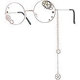 SOHUPAC Kawaii Glasses With Chain Adult Cosplay Accessories Sakura Flower For Cosplayer Party