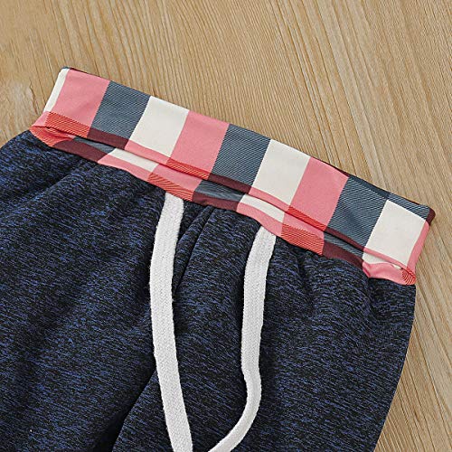 Kids Toddler Infant Baby Boys Girls Fall Outfit Plaid Pocket Hoodie Sweatshirt Jackets Shirt+Pants Winter Clothes Set