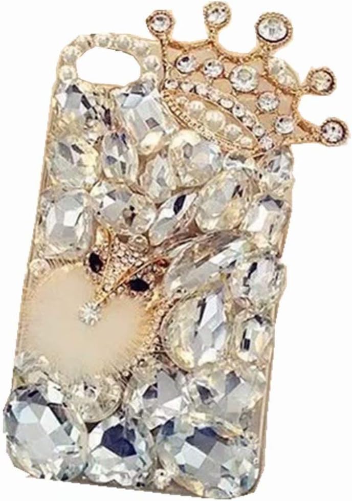 Case for Alcatel 1S 2020 Full Crystal Diamond, 3D Handmade Luxury Sparkle Crystal Rhinestone Diamond Glitter Bling Clear TPU Silicone Case Cover for Alcatel 1S 2020 (Clear/Crown)