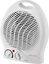 Armo Home Fan Heater 2KW Upright Portable With Thermostat White view 1