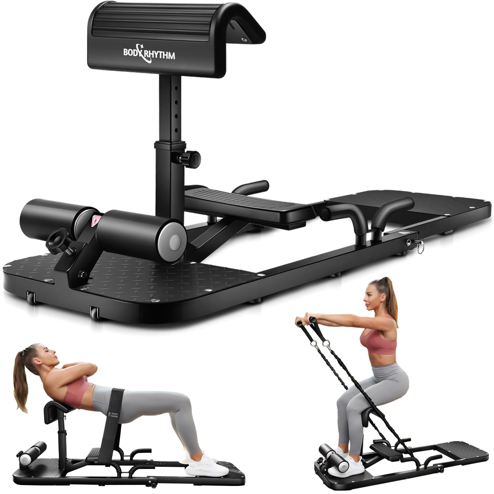 Photo 1 of BODY RHYTHM Multifunctional Hip Thrust Machine, Sissy Squat Machine, Glute Machine, Squat Workout Machine & Glutes Workout Equipment, Bulgarian Split Squat Stand for Legged Lunges.