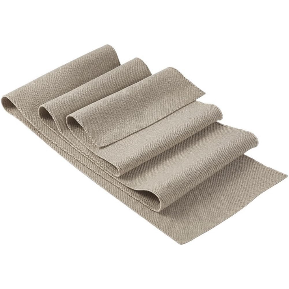BENECREAT Rib Cuff Fabric, 95x14cm Stretch Fine Ribbing Knit Fabric Tan Elastic Knit Material for Waistband Neckband Cuffs Jacket Extension, Clothing Accessories