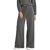 ODODOS Women's Modal Soft Extra Wide Leg Pants with Pockets Drawstring High Waist Pull-On Casual Pants
