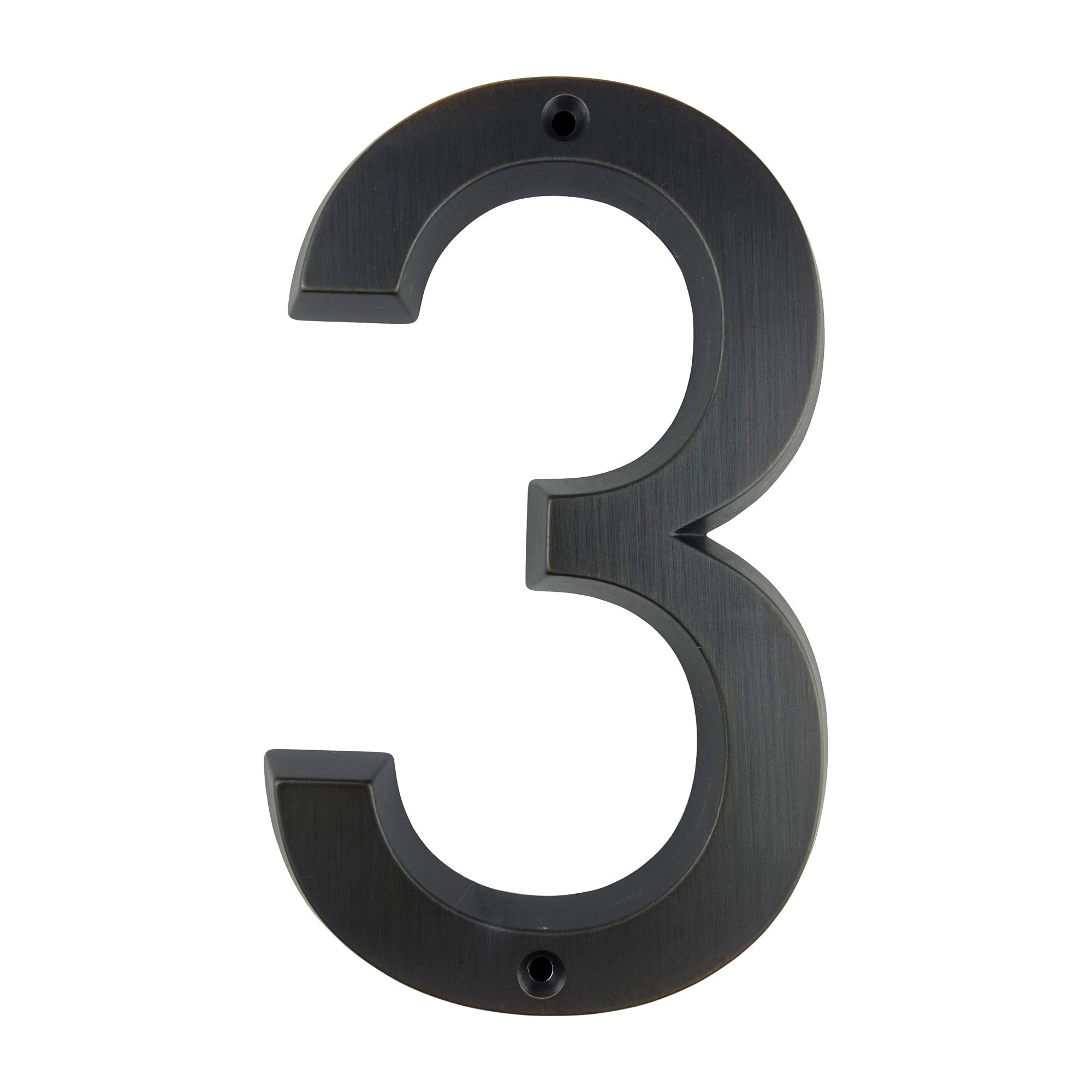 HASWARE House Number Sign 6 Inch (15 cm) Vintage Style Aged Bronze Finish Door Numbers Signage Plaque Street Home Address Numerals,Zinc Alloy[Number 3]