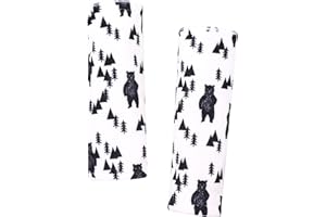 TANOFAR Baby Car Seat Belt Covers, Bear Car Seat Strap Covers for Boys, Fleece Stroller Strap Cover for Kids, Soft Car Seat Neck Cover, Newborn Car Seat Straps Shoulder Protectors, 2 Pack
