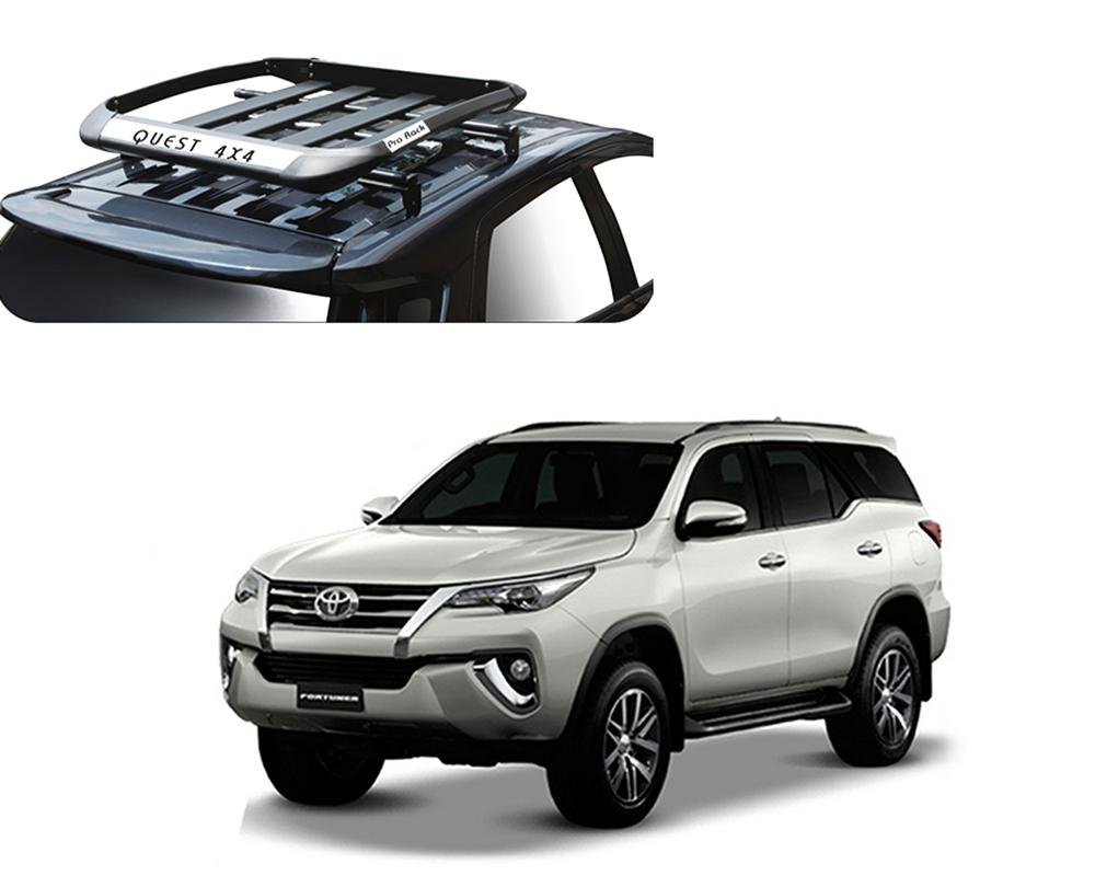 Autopearl Luggagec Quest Black Fortuner2017 Alluminium Car Roof